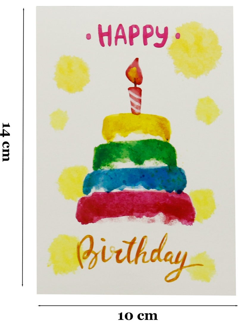 Repro Design 10X14 cm Birthday Greeting Card 10 Pieces Model-12  - Image 2