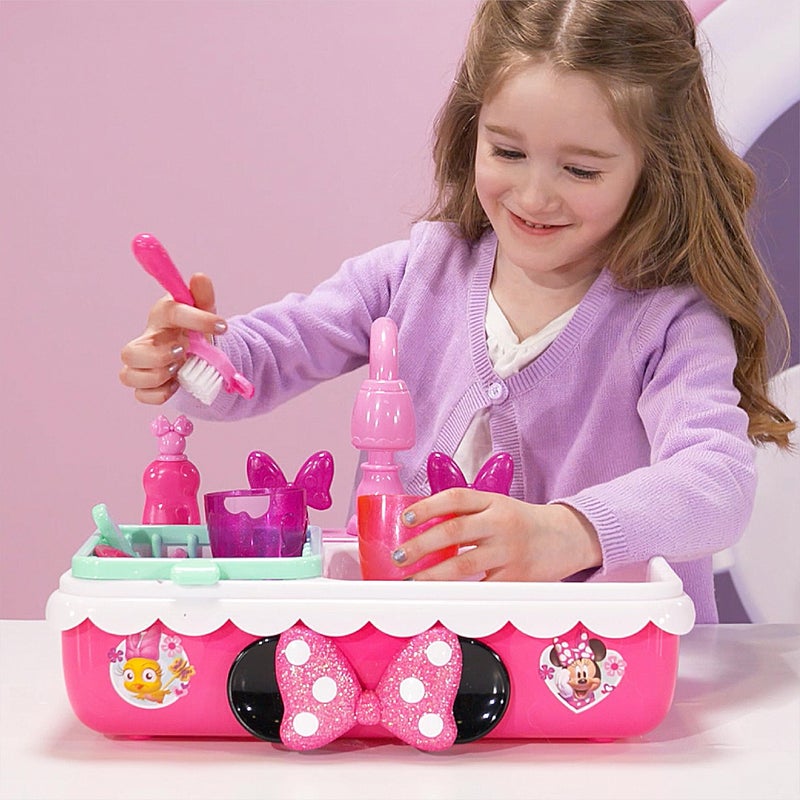 Minnies Happy Helpers Magic Sink Set Pretend Play Working Sink Kids Toys for Ages 3 Up by Just Play - Image 3