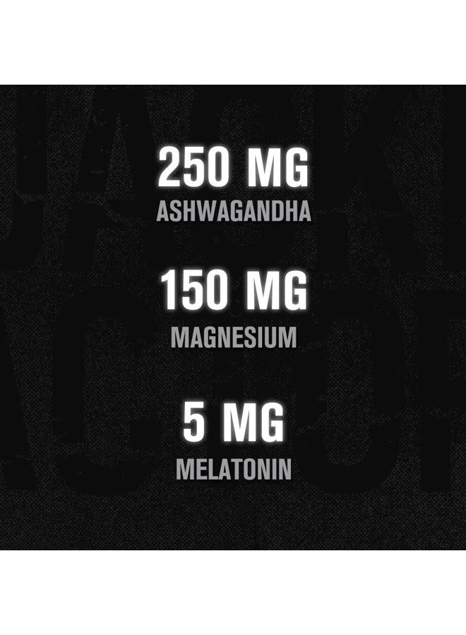 Jacked Factory Build PM Night Time Muscle Builder & Sleep Aid - Post Workout Recovery & Sleep Support Supplement w/VitaCherry Tart Cherry, Ashwagandha, & Melatonin - 60 Natural Veggie Pills - Image 3