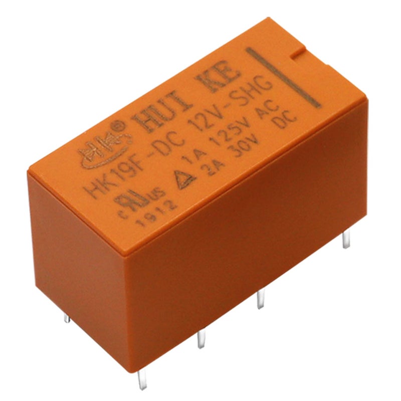 Tnisesm 6pcs Coil DPDT PCB Power Relay DC 12V 8 Pins Mini Power Relay HK19F-8P-12V - Image 4