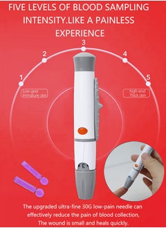 JZIKI Fully Automatic Portable Blood Glucose Meter, Accurate and Easy to Use Diabetes Testing Device with 50 Test Strips, Lancet Pen and 50 Lancets, Fast Results, Memory Storage and Code Free Operation  - Image 5