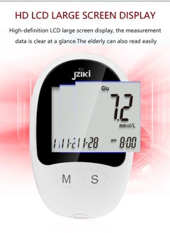 JZIKI Fully Automatic Portable Blood Glucose Meter, Accurate and Easy to Use Diabetes Testing Device with 50 Test Strips, Lancet Pen and 50 Lancets, Fast Results, Memory Storage and Code Free Operation  - Image 4