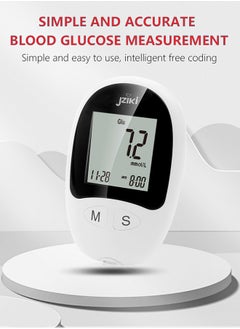 JZIKI Fully Automatic Portable Blood Glucose Meter, Accurate and Easy to Use Diabetes Testing Device with 50 Test Strips, Lancet Pen and 50 Lancets, Fast Results, Memory Storage and Code Free Operation  - Image 2