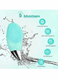 Excefore Sonic Facial Cleansing Brush, Electric Waterproof Face Wash  - Image 4
