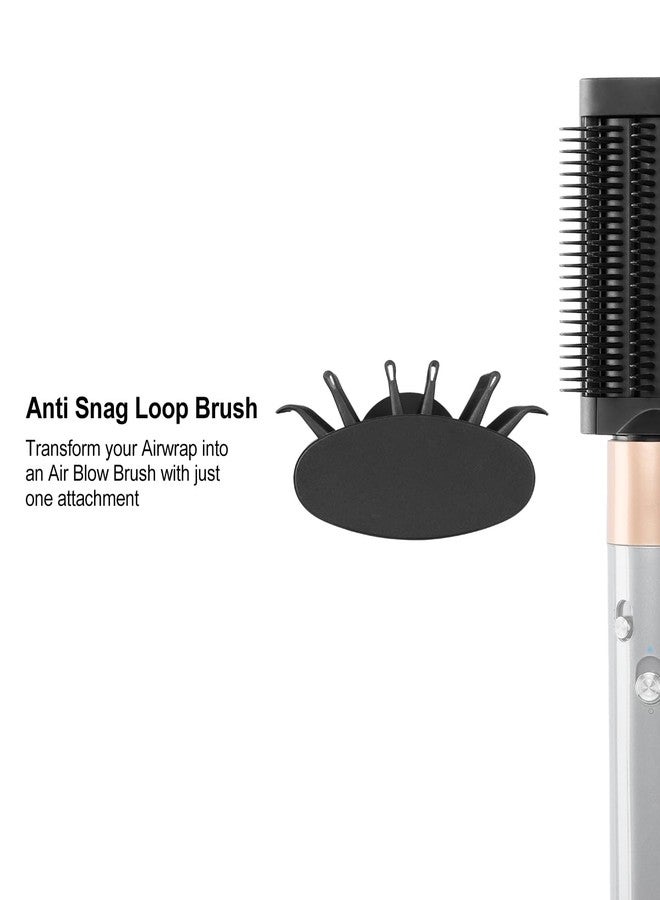 TEXOVYRAX Anti Snag Loop Brush attachment compatible with Dyson Airwrap Multi-Styler, smooth, blow dry finish, less snagging, fits HS01 HS05 i.d. Black - Image 2