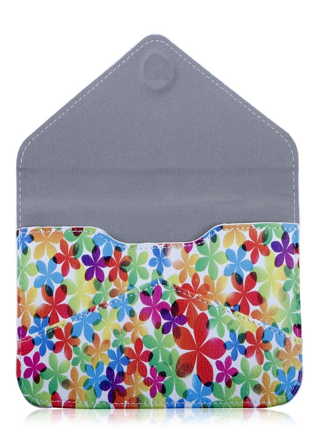 XEYOU Women's Card Wallet Envelope Style Credit Card Holder Cute Cash Wallet for Ladies, Colorful Flowers, Casual - Image 1