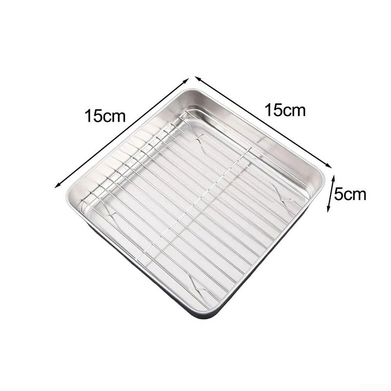 Size A Stainless Steel Roasting Pan With Rack And Handles Heavy Duty For Turkey Chicken Vegetables - Image 3
