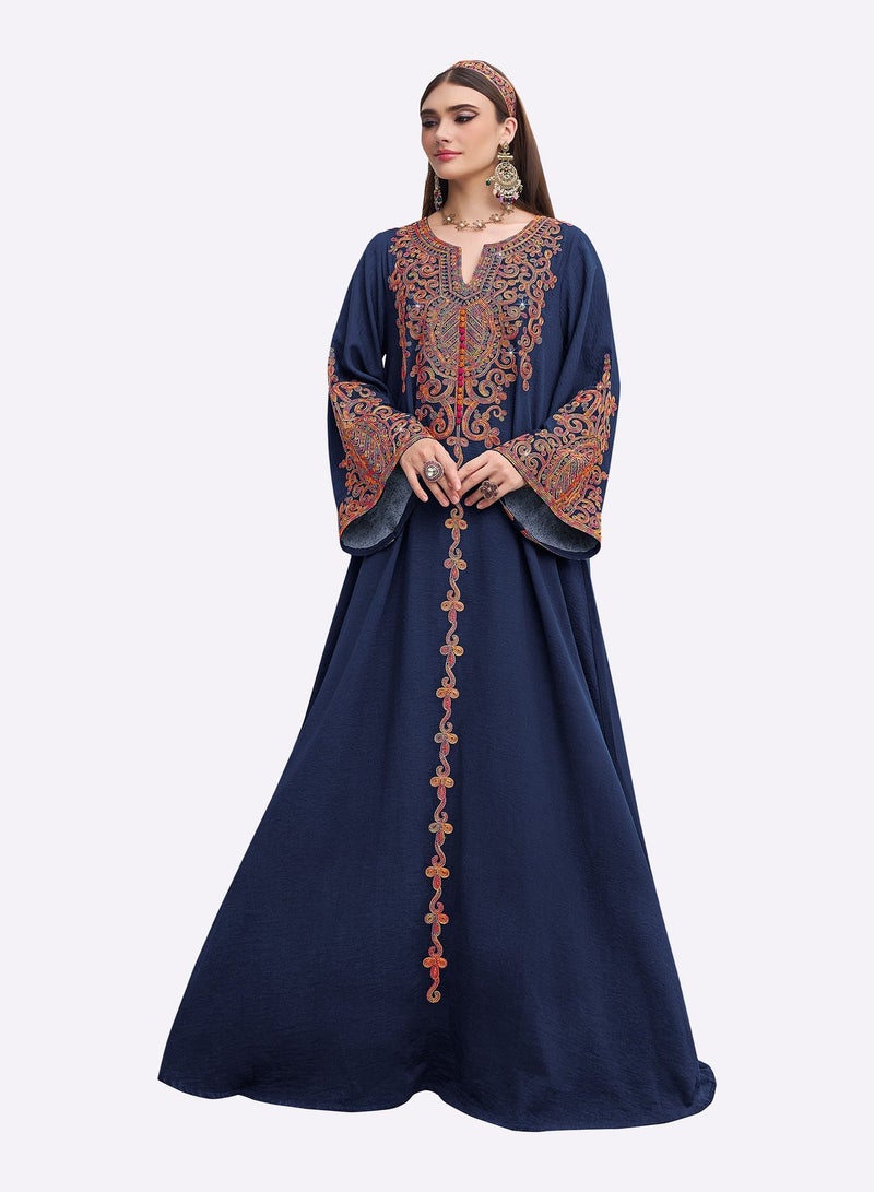 Sara Arabia جلابية سارة العربية الملونة بتصميم حلزوني مزخرف - Image 1