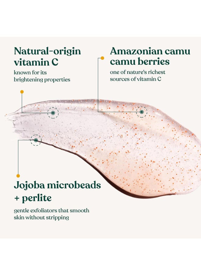 THE BODY SHOP Vitamin C Daily Glow Cleansing Polish – Exfoliating Face Cleanser with Jojoba Microbeads & Volcanic Glass Perlite | Gently Removes Dead Skin Cells, Reveals Radiance, Smooths & Softens Skin | Infused with Camu Camu Berry Extract, 100 ml - Image 5