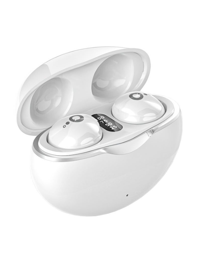 AROAQ Invisible Earbuds, Comfortable Wireless Bluetooth Headset, Noise Cancelling Lightweight Micro Tiny Sleep Earphones, Ultra Long Life In Ear Hidden Headphones For Music, (White) - Image 1