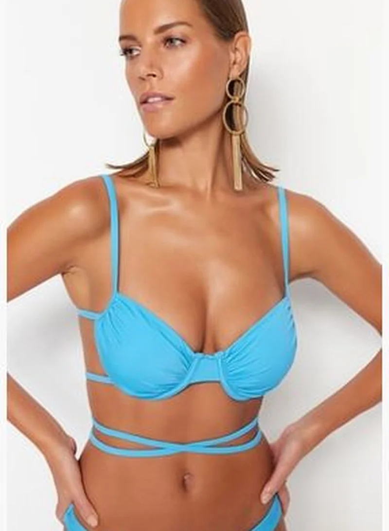 trendyol Blue Underwire Bikini Tops TBESS23BU00244