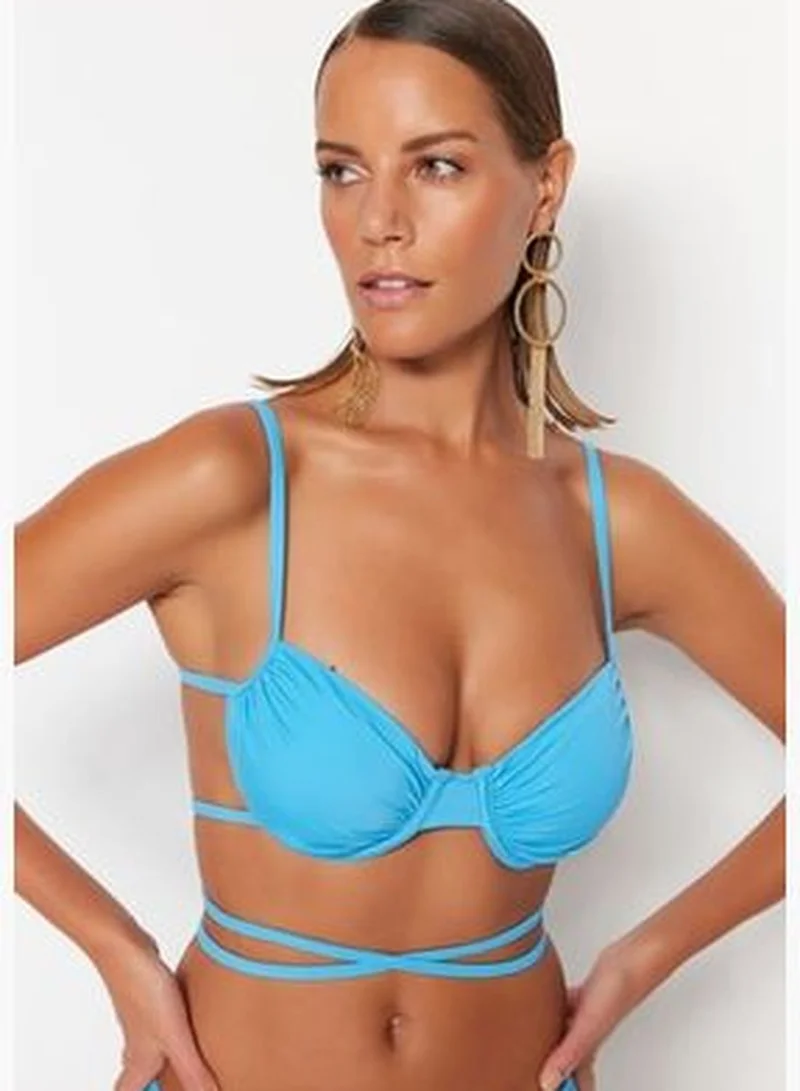 trendyol Blue Underwire Bikini Tops TBESS23BU00244