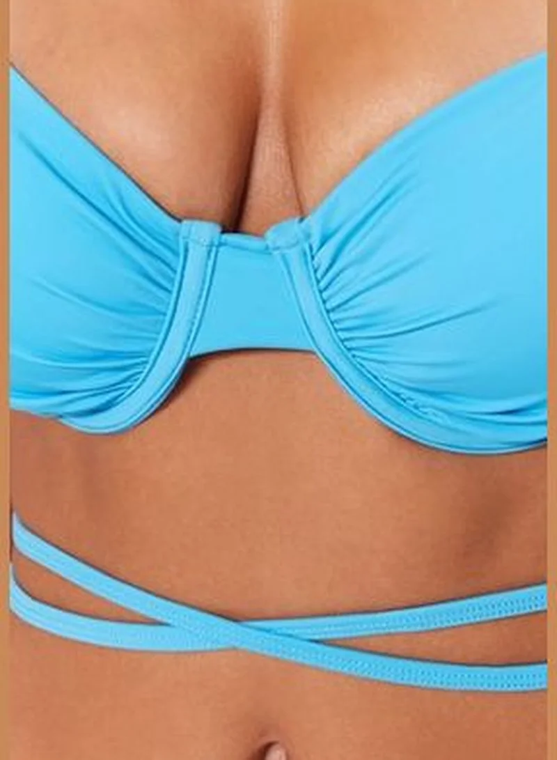 trendyol Blue Underwire Bikini Tops TBESS23BU00244
