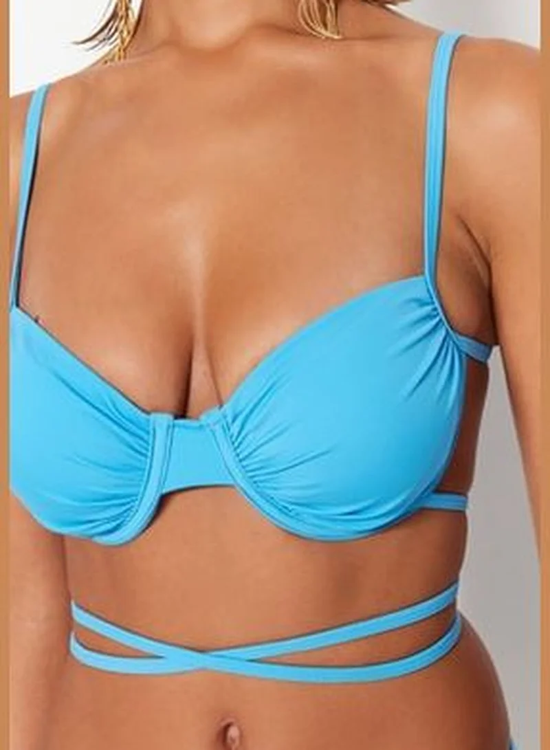 trendyol Blue Underwire Bikini Tops TBESS23BU00244