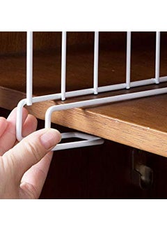 Silverline Silver Line Wooden Racks Closet Shelf Organiser Closet Separator Cabinet Shelf Dormitory Storage RackPartition Storage Organiser White Pack of 2  - Image 4