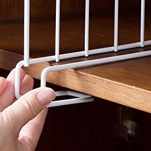 Silverline Silver Line Wooden Racks Closet Shelf Organiser Closet Separator Cabinet Shelf Dormitory Storage RackPartition Storage Organiser White Pack of 2 - Image 4