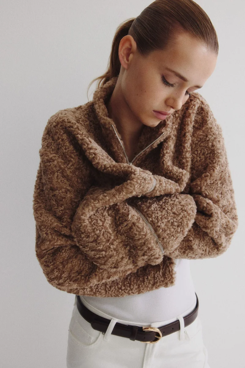 H&M Oversized teddy jacket