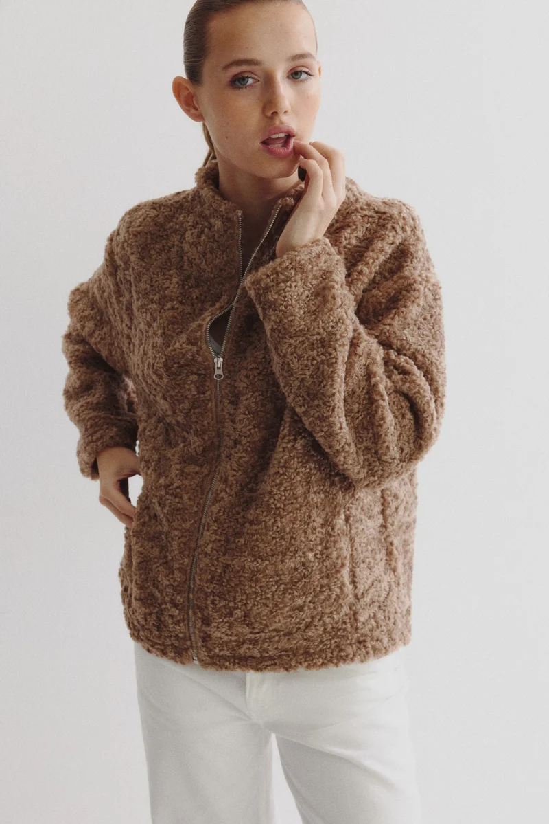 H&M Oversized teddy jacket