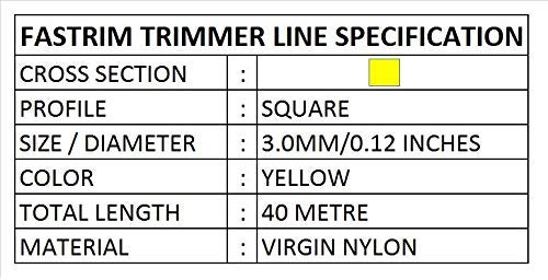 FASTRIM 3.0mm(0.12 inch) 40metreSquare/Yellow/Grass Cutter/Nylon Trimmer line - Image 3