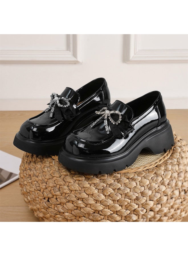 St&Sat Saturday Loafers Women's Short Height Increase Jk Uniform Shoes Women's High Heel Leather Shoes Women's - Image 5