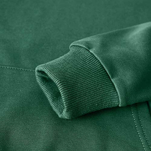 Spring&Gege Youth Solid Pullover Sport Hoodies Soft Kids Hooded Sweatshirts for Boys and Girls Size 11-12 Years Dark Green - Image 5
