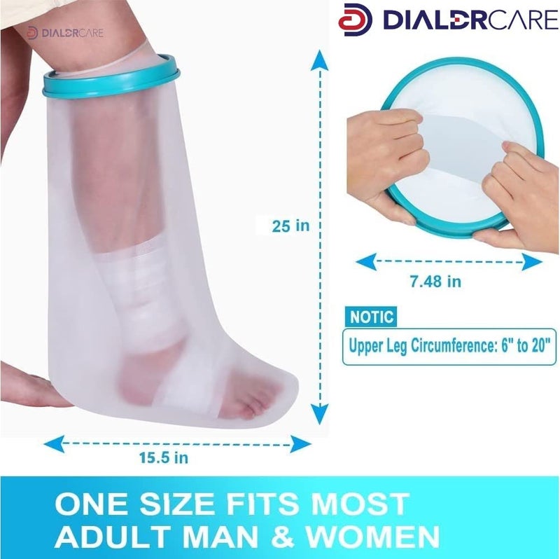 DIALDRCARE Neoprene_Blend Waterproof Leg Cast Cover For Shower&Bath,Reusable Sealed Watertight Cast Protector (Leg Cast Protector),Fracture,One Size - Image 2