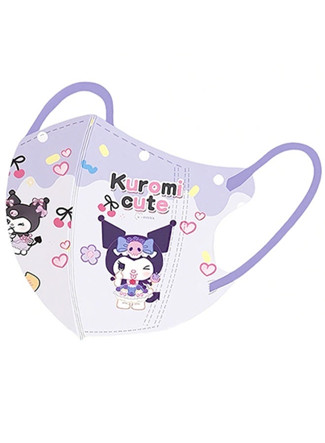Sanrio Individually Wrapped Kids Disposable Face Mask,30 pcs Masks for Children and Teenagers,3-Layer Cute Unisex Children's Masks - Image 3
