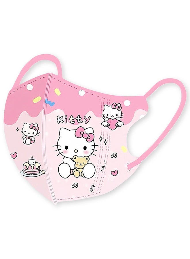 Sanrio Individually Wrapped Kids Disposable Face Mask,30 pcs Masks for Children and Teenagers,3-Layer Cute Unisex Children's Masks - Image 4