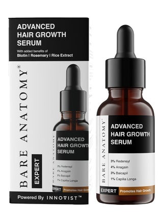 Hair Growth Advanced Serum | 3% Redensyl + 4% Anagain + 3% Baicapil + 1% Capilia Longa, Rosemary, Biotin & Rice Extract | 30mL - view 2
