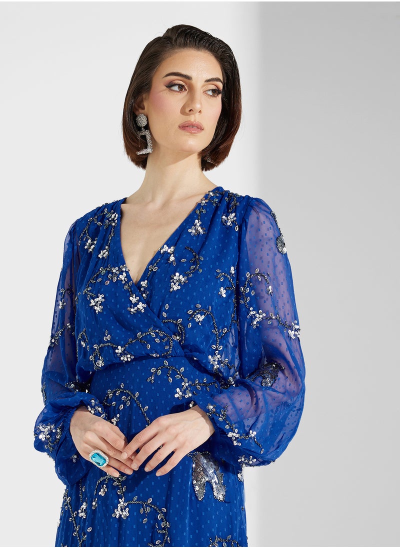 Frock and Frill V-Neck Sequin Maxi Dress  - Image 3