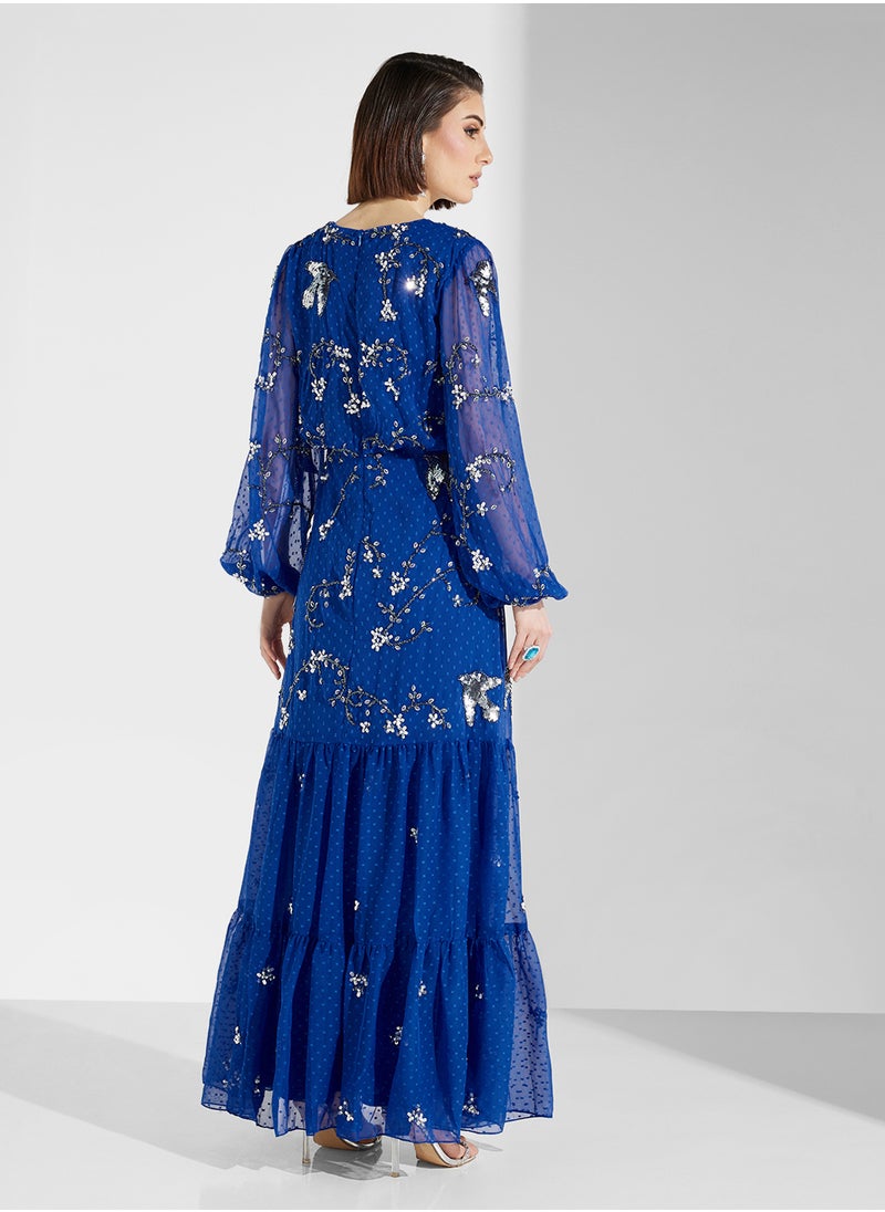 Frock and Frill V-Neck Sequin Maxi Dress  - Image 2