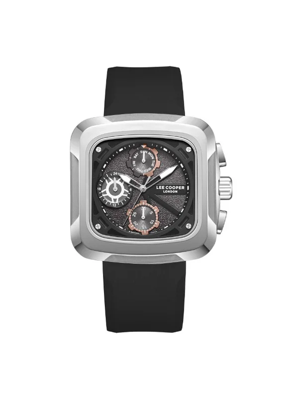 Lee Cooper Lee Cooper LC08012.361 Men's Multi Function Display Watch & Silicone Strap Black