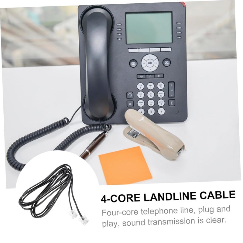 Veemoon 10pcs Landline Telephone Cable Extension Wire Outdoor Wear Resistant - Image 2