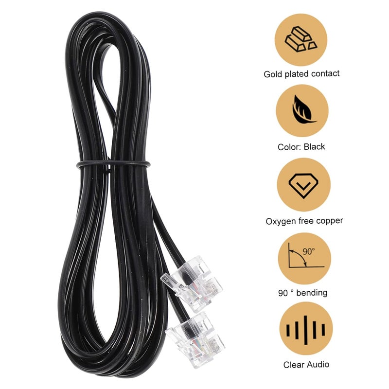 Veemoon 10pcs Landline Telephone Cable Extension Wire Outdoor Wear Resistant - Image 4