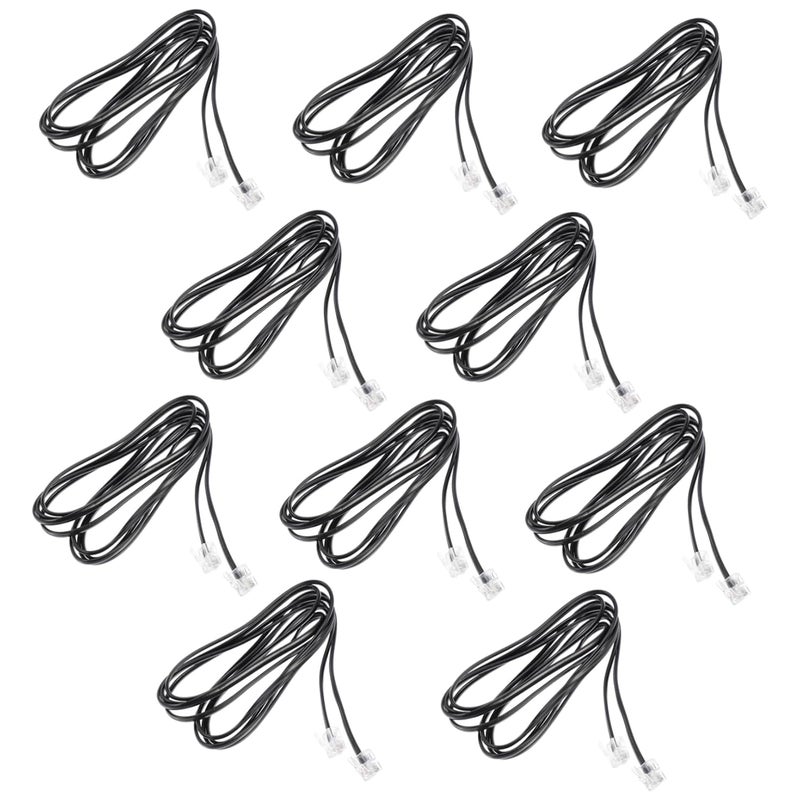 Veemoon 10pcs Landline Telephone Cable Extension Wire Outdoor Wear Resistant - Image 1
