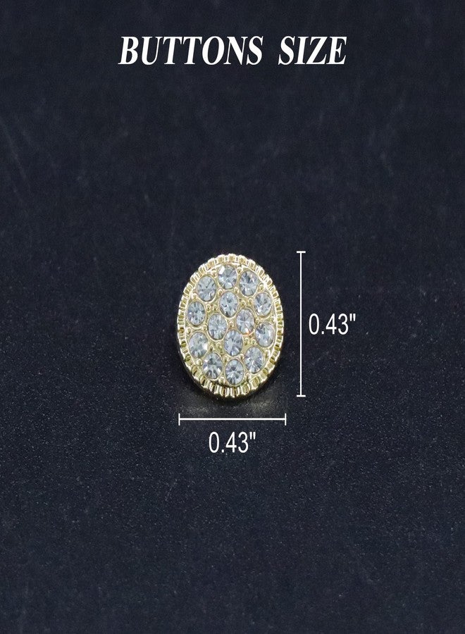 Jerler 20 Pcs Gold Rhinestone Buttons 11MM Crystal Embellishments Sew on Clothing Buttons for Decoration and DIY - Image 4
