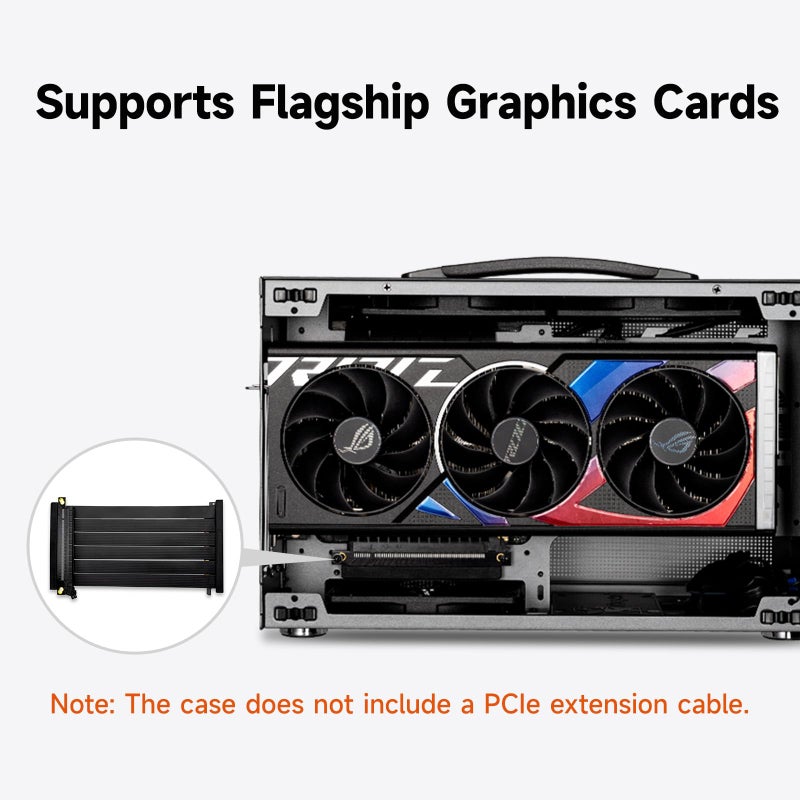 PCCOOLER CPS K101 Mini ITX PC Case, Mesh High Airflow SFF Chassis, Fits 340mm GPU, 3X 12015 Slim Fan Support, Ergonomic Handle, Tool-Free Side Panels, USB 3.0 & Type-C(Pcie Riser Cable Not Included) - Image 3