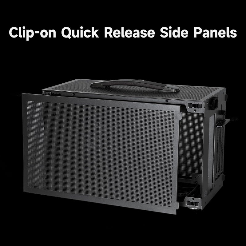 PCCOOLER CPS K101 Mini ITX PC Case, Mesh High Airflow SFF Chassis, Fits 340mm GPU, 3X 12015 Slim Fan Support, Ergonomic Handle, Tool-Free Side Panels, USB 3.0 & Type-C(Pcie Riser Cable Not Included) - Image 4