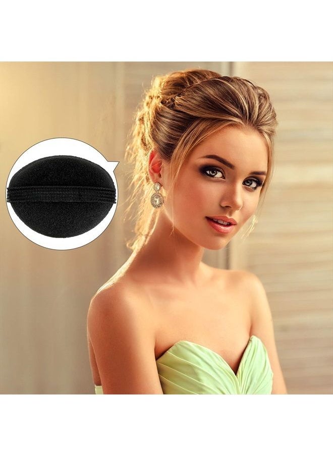 WILLBOND 11 Pieces Sponge Volume Hair Bases Set Bump it Up Inserts Hair Styling Tools Bump Up Combs Clips Sponge Hair Bun Updo Accessories for Women Girl DIY Hairstyles (Black)  - Image 2