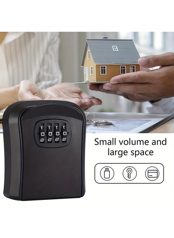 Red Compact Combination Lock Mini Key Box 4 Digit Code Anti Theft Security Lock - Image 5
