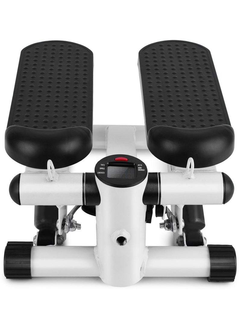 DubaiGallery Mini Stepper Abs Toner Workout without Electronic Display Home Exercise Equipment with Resistance Bands (with Rope), Air Climber Stepping Fitness Machine - White  - Image 3