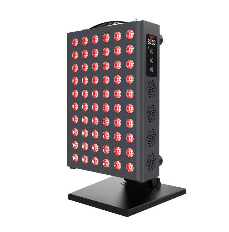 hooga Hooga Red Light Therapy for Face and Body Red Near Infrared Light with Timer and Stand 60 Dual Chip LEDs Flicker Free Clinical Grade Panel for Energy Pain Skin Recovery Performance PRO300