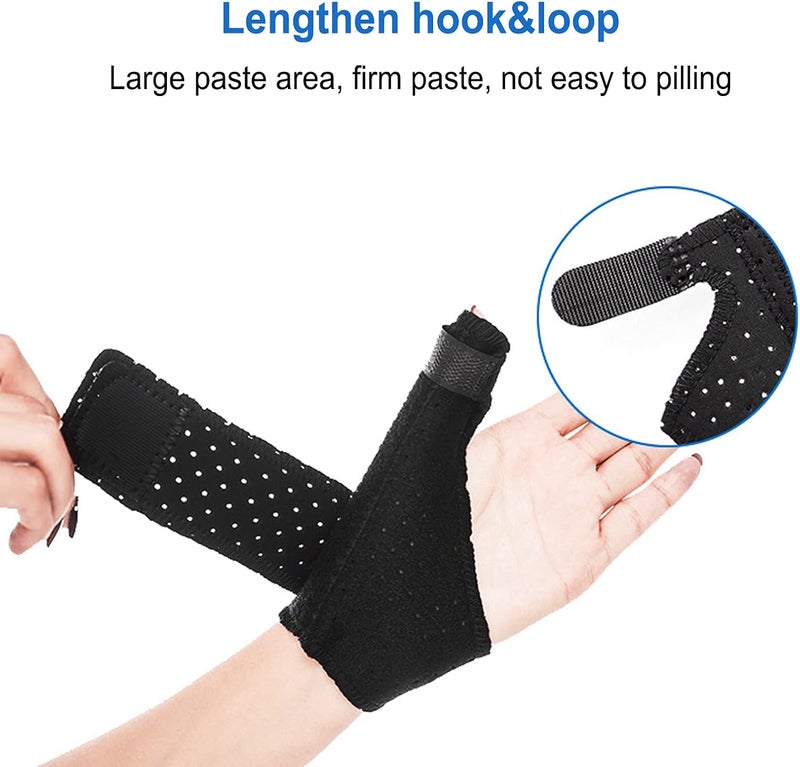 cheekyglo Thumb Splint, Kids Finger Brace Black for Thumb Fracture for Tendinitis(XS) - Image 4