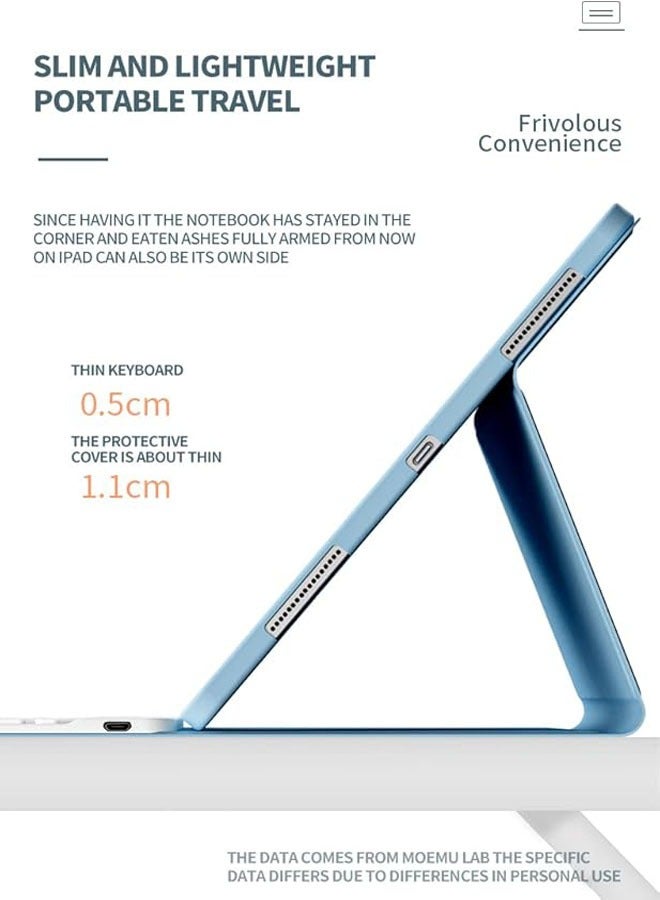 General Arabic and English Keyboard Case for iPad Pro 13 2024 (M4) with Keyboard, Bluetooth Mouse and Pencil Holder  - Image 4