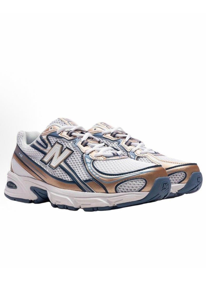 نيو بالانس new balance 740 أحذية رياضية عارضة أبيض ذهبي  - Image 3