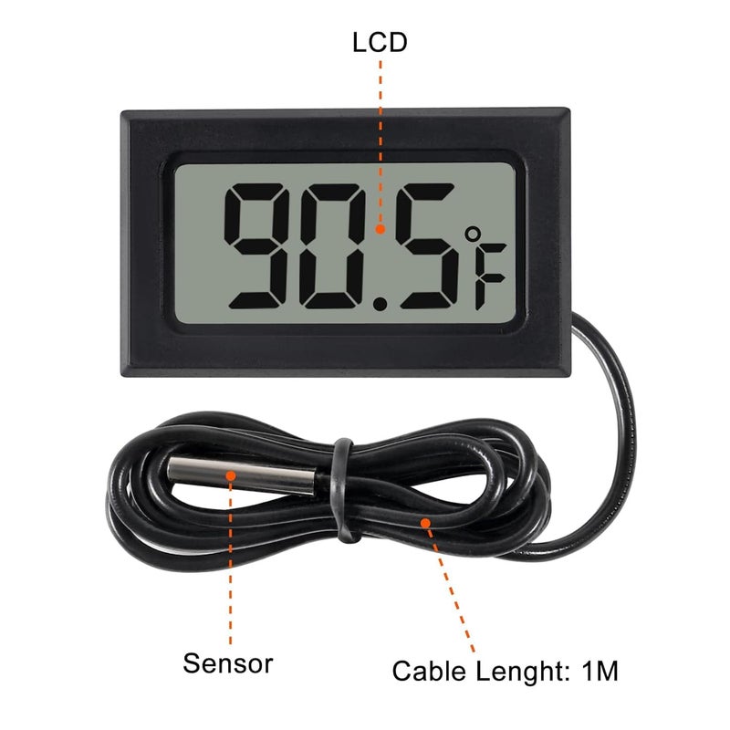 Electrobot TPM-10 Digital Waterproof Thermometer with Stainless Steel Probe | Accurate Temperature Measurement for Cooking, Baking, Brewing, Aquariums, and More | Wide Range -50°C to +300°C - Image 2