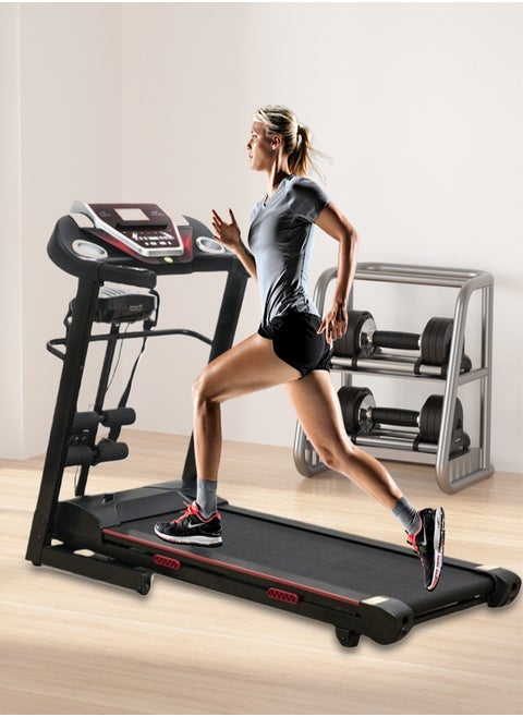 2.5HP, 1-14KM/H Luxury Multifunctional Electric Treadmill with Lift, LCD Display, and Mobile Phone Holder