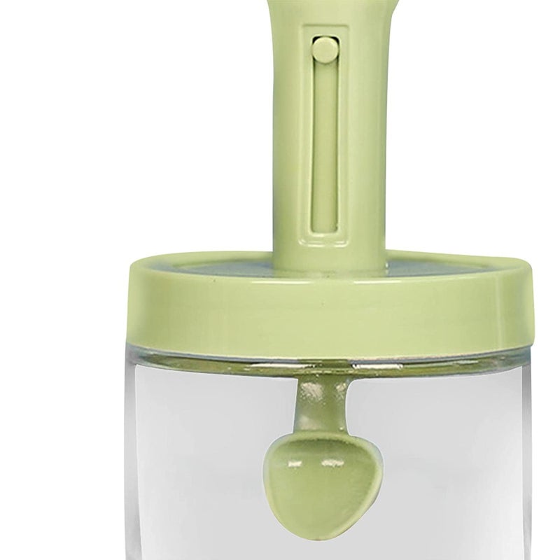 KOYET Spoon Lid Integrated Telescopic Seasoning Jar Transparent Storage Container with Spoon Kitchen Transparent Sealed Seasoning Box 300ml 3pcs - Image 3