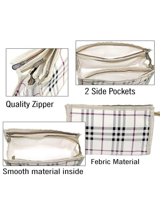 STACKRAID Set of 3 Synthetic cosmetic toiletry bag pouch 3 different sizer multipurpose cosmetic toiletry kit pouch Shaving Kit Bag Travel & Cosmetic Pouch for Men & Women (Checks Design) - Image 3