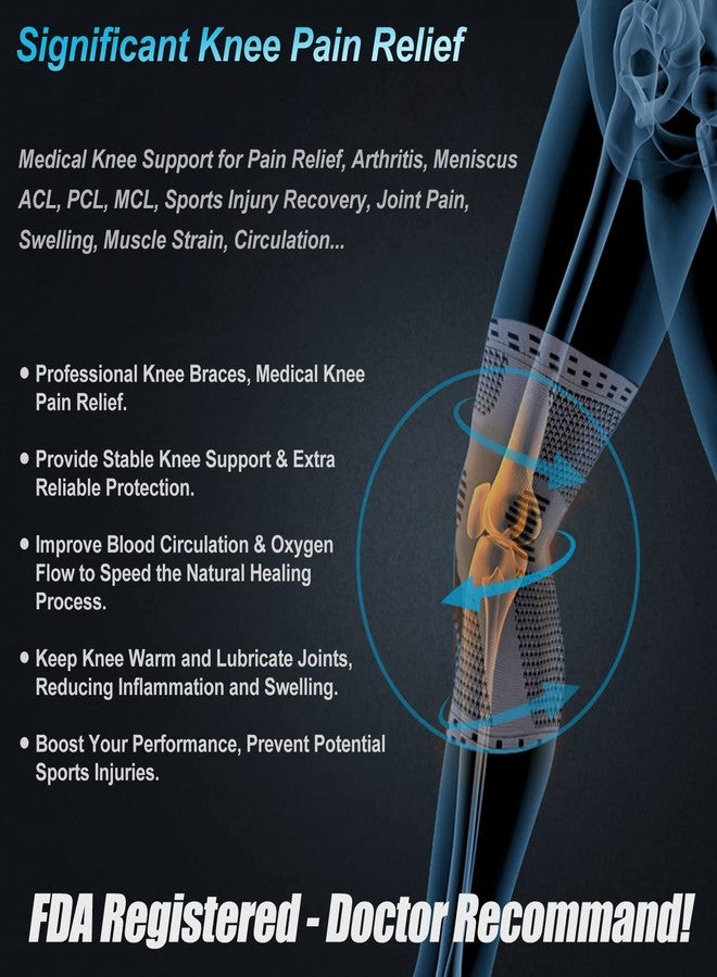 نينكا دعامة الركبة الاحترافية من NEENCA لتخفيف الألم، ودعم طبي للركبة مع وسادة رضفة ومثبتات جانبية، وكم ضاغط للركبة لعلاج تمزق الغضروف المفصلي، والرباط الصليبي الأمامي، وآلام المفاصل، والجري، والتمرين - معتمدة من هيئة إدارة الغذاء والدواء الأمريكية (FSA) وهيئة إدارة الصحة (HSA) - Image 4